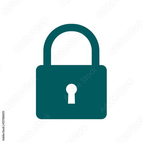 Lock icon. User login or authenticate icon.  Flat design style. 