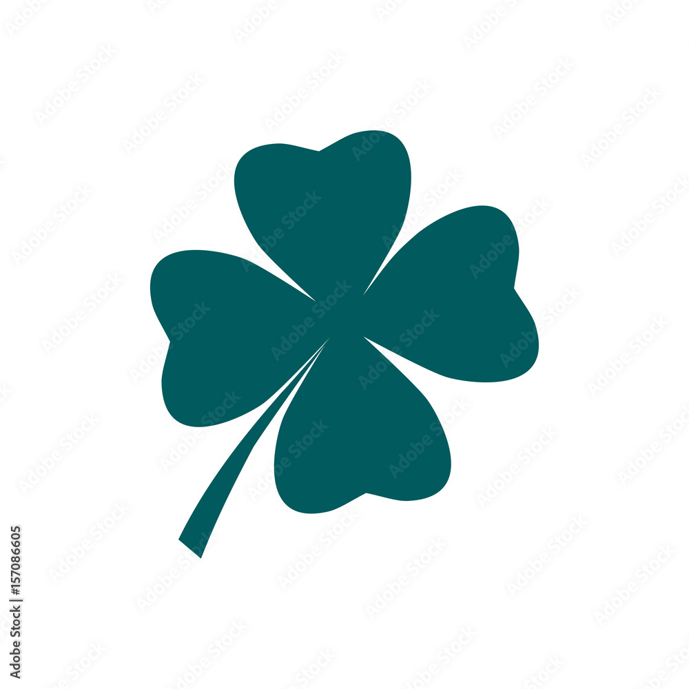 Leaf clover sign icon. Saint patrick symbol. Ecology concept. Flat design style. Leaf clover sign icon. Saint patrick symbol. Ecology concept. Flat design style.