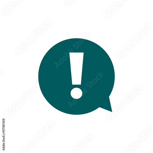 Exclamation mark. Hazard warning symbol. Flat design style. Vector.