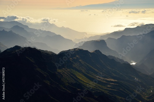 Landscape of mountains, southwest of Gran canaria, Canary islands