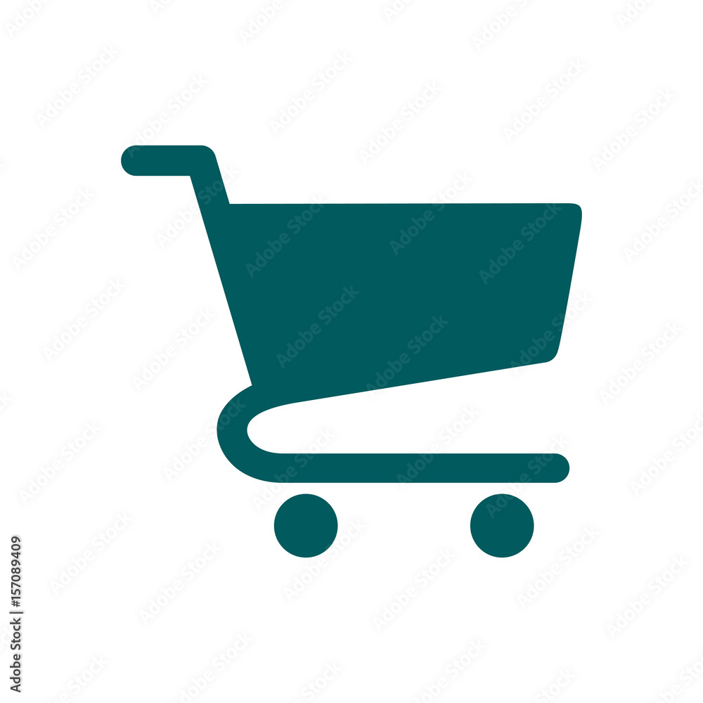 Flat icon of shopping chart. Add a product to the cart.