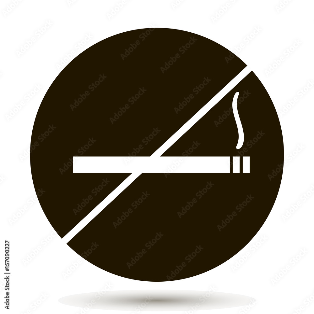 Vector icon prohibits smoking. Place indicating smoking is prohibited. No smoking Vector icon prohibits smoking. Place indicating smoking is prohibited. No smoking