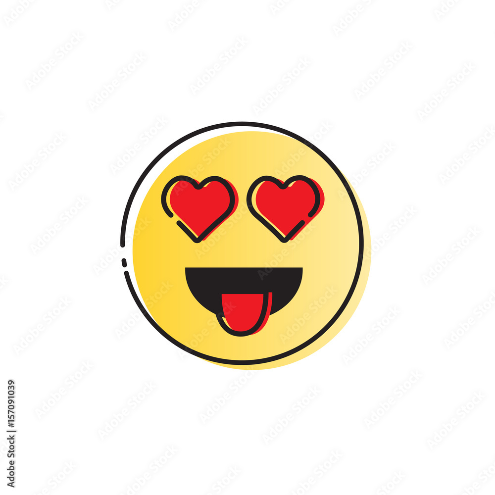 Yellow Smiling Cartoon Face Positive People Emotion Icon Vector Illustration Yellow Smiling Cartoon Face Positive People Emotion Icon Vector Illustration