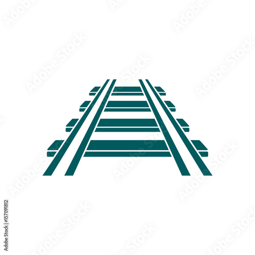 Railroad icon. Train sign. Track road symbol.  