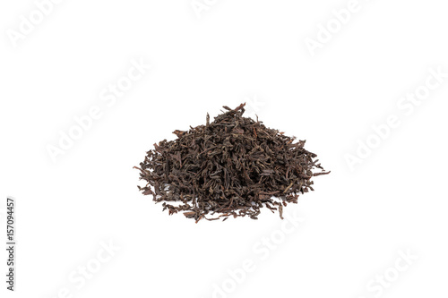 Black tea isolated on white