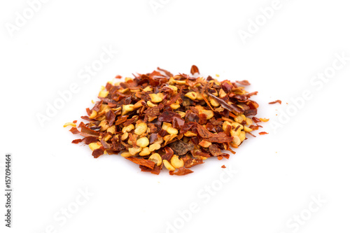 Pile of a crushed red pepper