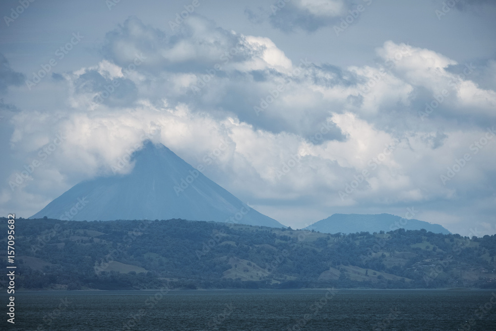 Volcano of Arenal and cloudy sky. Costa Rica
