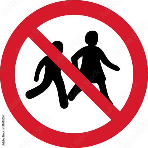 ISO 7010 P036 No children allowed