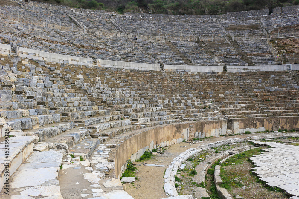 The Grand Theatre Ruins in Ephesus, Turkey