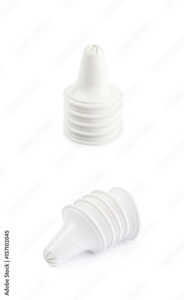 Decorational piping bag tip isolated Decorational piping bag tip isolated