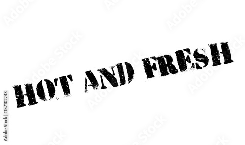 Hot And Fresh rubber stamp. Grunge design with dust scratches. Effects can be easily removed for a clean, crisp look. Color is easily changed.
