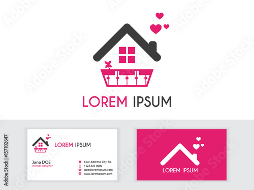 House Logo, Sweet Home Logo, Love Building Vector Logo Template