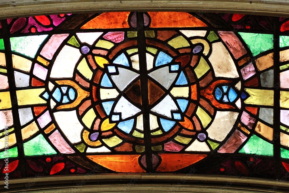 part of a stained glass window ornament