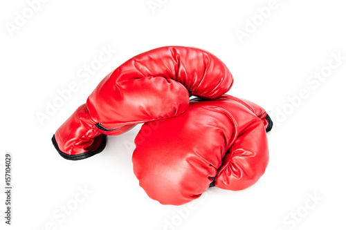 Boxing gloves on white
