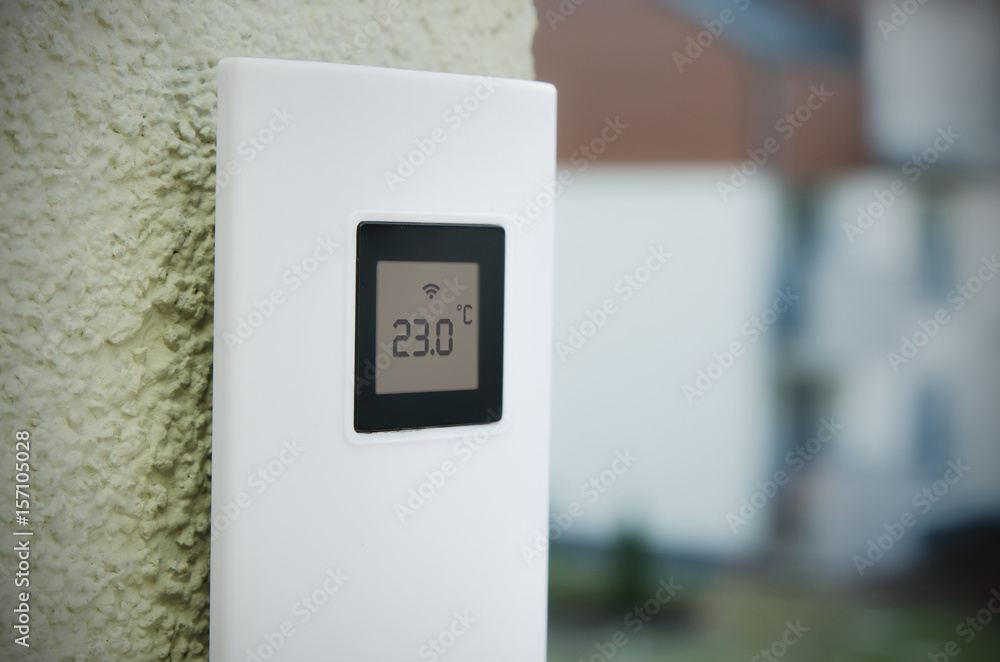 Wireless weather meter installed outdoor. Wireless weather meter installed outdoor.
