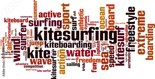 Kitesurfing word cloud