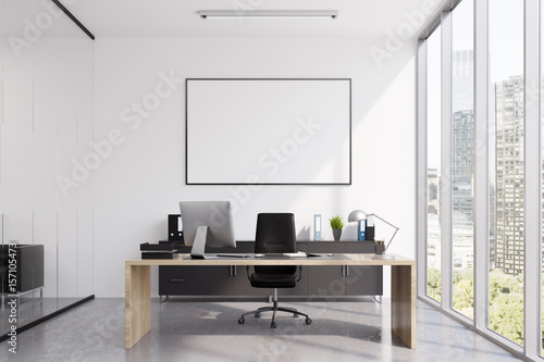 Slika na platnu Glass CEO office, close up