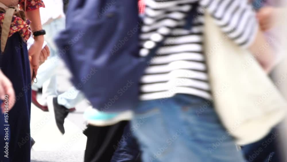 スロー 渋谷スクランブル交差点 5月 群衆アップ スロー 渋谷スクランブル交差点 5月 群衆アップ