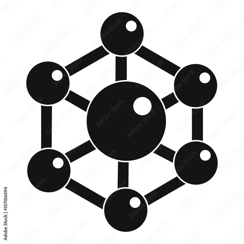 Chemical and physical molecules icon simple Chemical and physical molecules icon simple