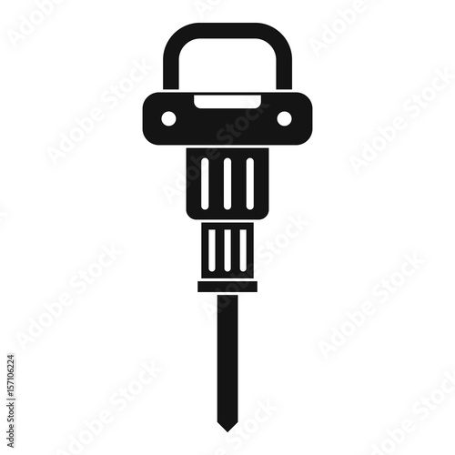 Pneumatic hammer icon simple