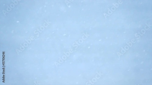 Snow flakes falling in slow motion