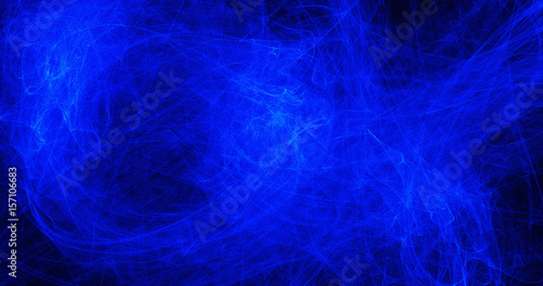 Blue Abstract Lines Curves Particles Background