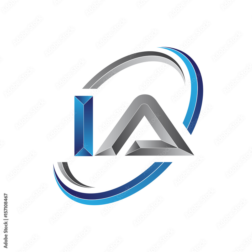 Simple initial letter logo modern swoosh IA Simple initial letter logo modern swoosh IA
