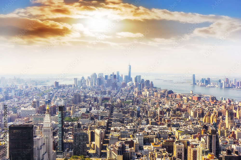 Panoramic view of Manhattan.