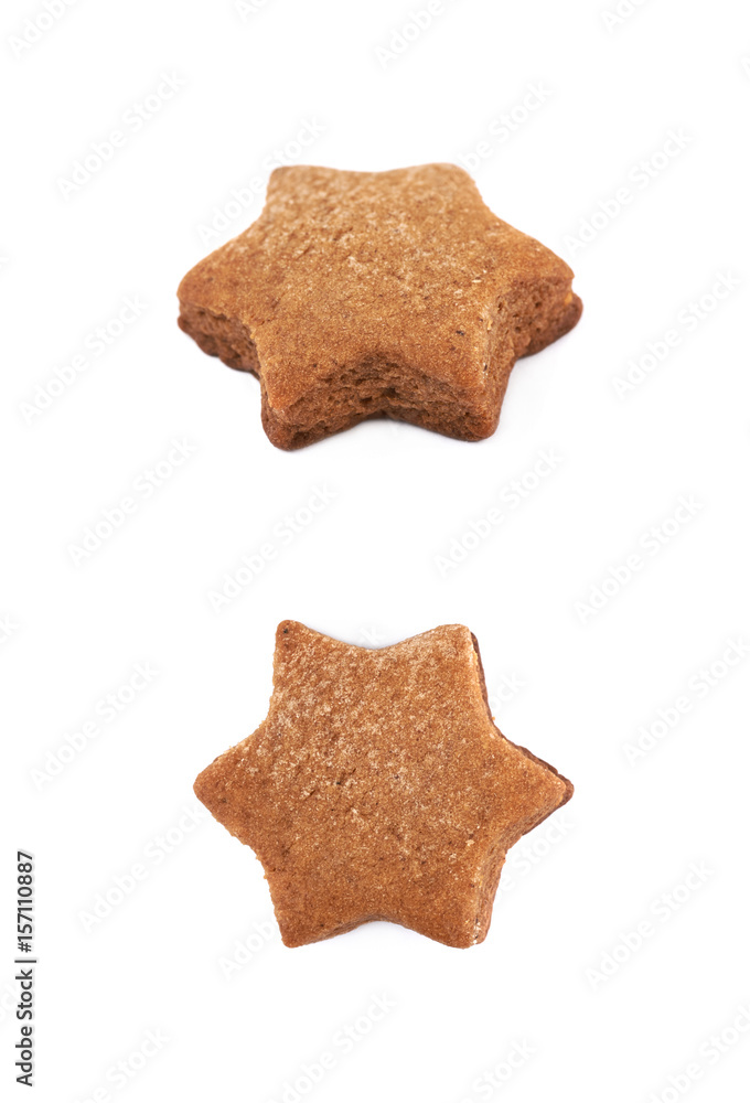 Fresh baked ginger cookie isolated Fresh baked ginger cookie isolated