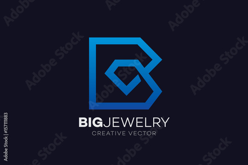 Diamond Logo Letter B