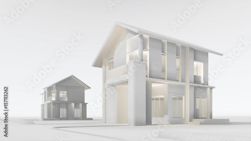 3D Rendering Architectural House 