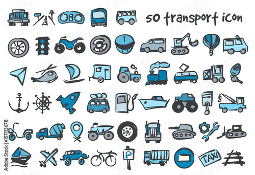 vector doodle icons set