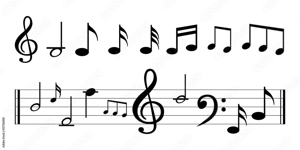 Fototapeta premium Music note backgroud