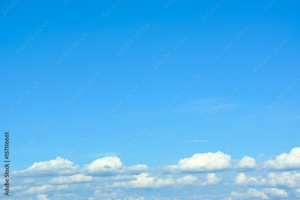 Clouds in the blue sky and copy space