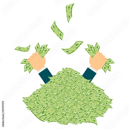 hands with paper currency