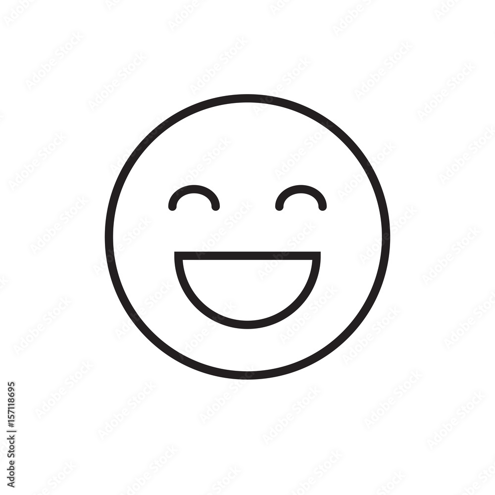 Smiling Cartoon Face Positive People Emotion Icon Vector Illustration Smiling Cartoon Face Positive People Emotion Icon Vector Illustration