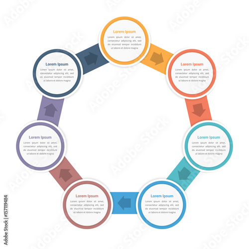 Circle Diagram with Seven Steps