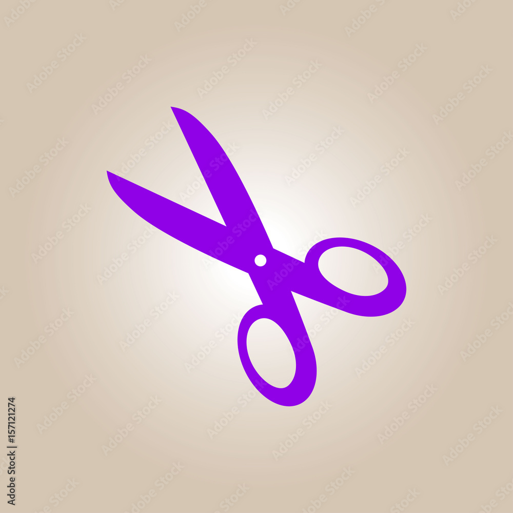 Scissors icon. Mark cut here. Flat design. Scissors icon. Mark cut here. Flat design.