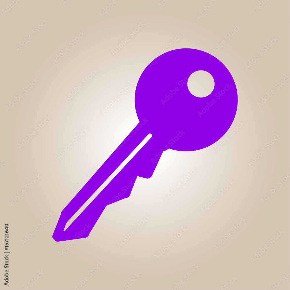 Key icon. Lock symbol. Security sign. Flat design style. Key icon. Lock symbol. Security sign. Flat design style.