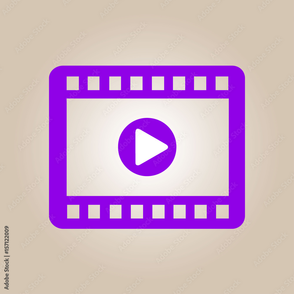 Video icon. Flat design style. Movie premiere. Live video Calendar. Video icon. Flat design style. Movie premiere. Live video Calendar.
