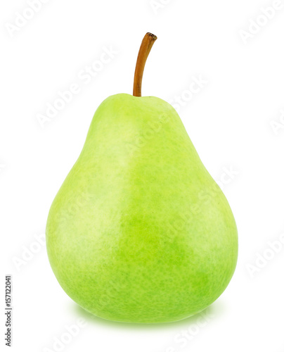 Ripe green pear isolated