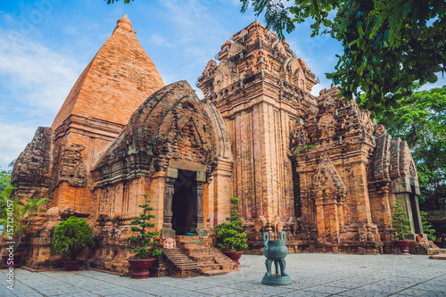 Old Brick cham towers in Nha Trang, landmark Vietnam photo