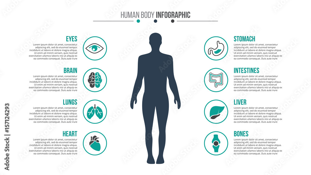 Vector medical and healthcare infographic. - obrazy, fototapety, plakaty 