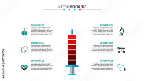 Vector medical and healthcare infographic.