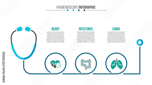 Vector medical and healthcare infographic.