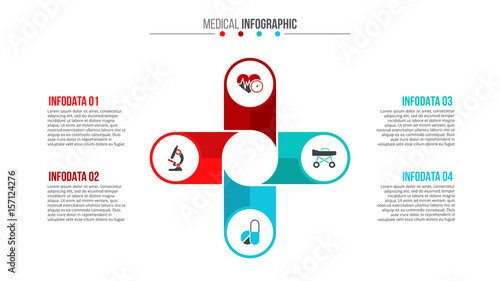 Vector medical and healthcare infographic.