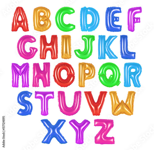 English alphabet colored (rainbow) part 1
