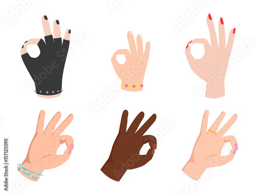 Ok hands success gesture okey yes agreement signal business human agree best approval vector.