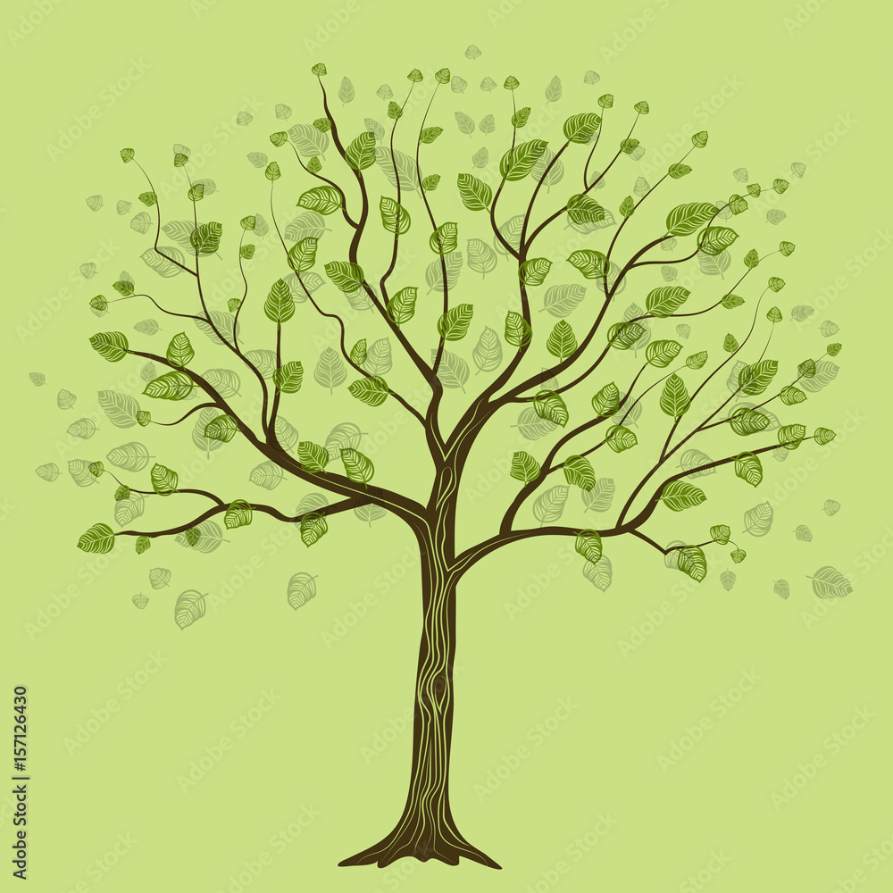 Decorative tree with leaves Decorative tree with leaves