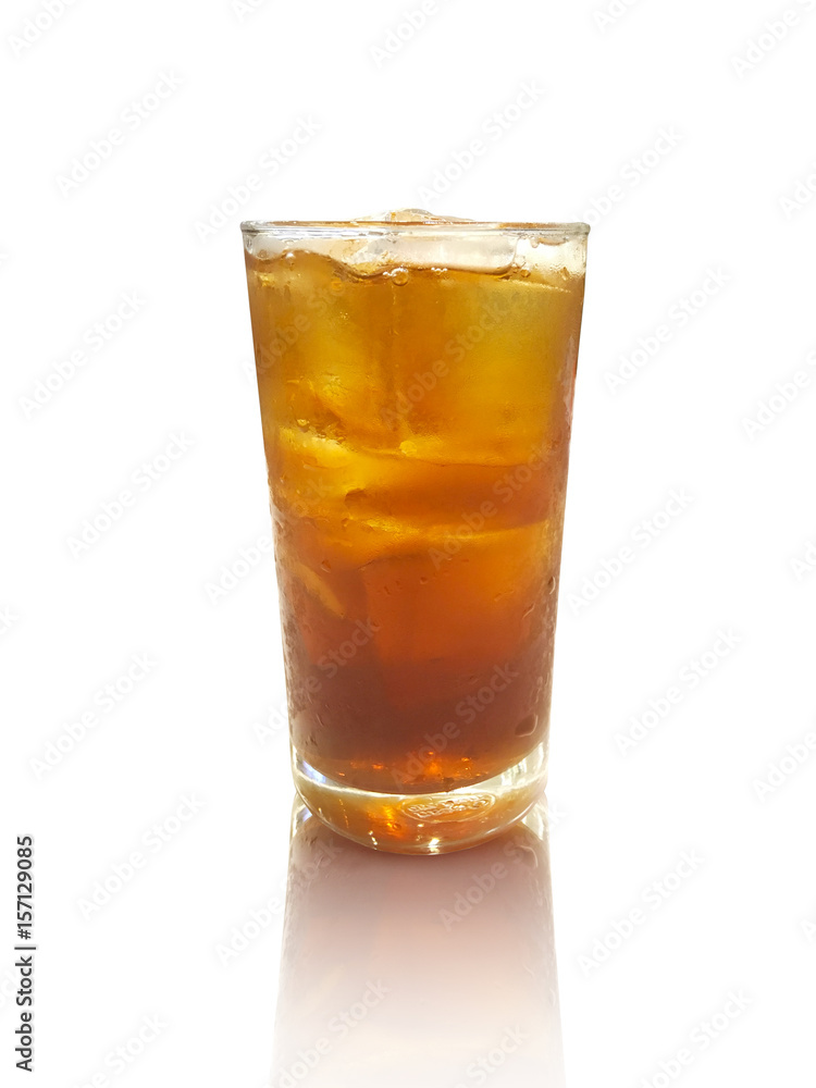 Cold glass of iced tea isolated Cold glass of iced tea isolated